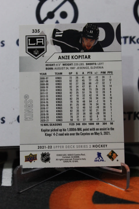 2021-22 UPPER DECK ANZE KOPITAR # 335  L A KINGS NHL HOCKEY CARD