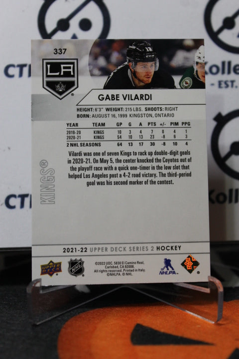 2021-22 UPPER DECK GABE VILARDI # 337  L A KINGS NHL HOCKEY CARD