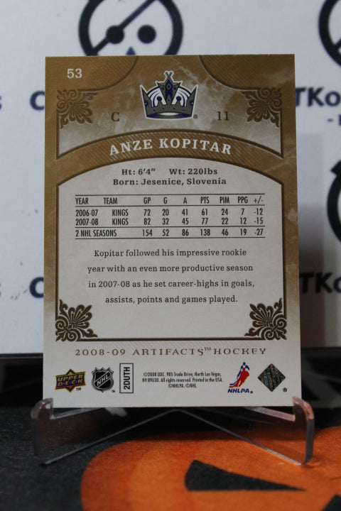 2008-09 UPPER DECK ARTIFACTS ANZE KOPITAR # 53  L A KINGS NHL HOCKEY CARD