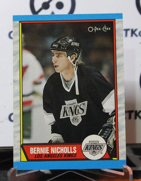 1989-90 O-PEE CHEE  BERNIE NICHOLLS # 47 L A KINGS NHL  HOCKEY CARD