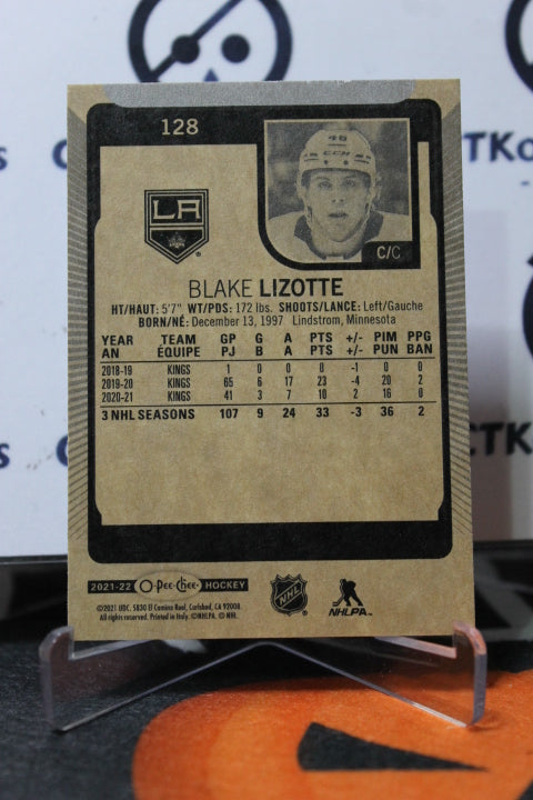 2021-22 O-PEE CHEE BLAKE LIZOTTE # 128  L A KINGS NHL  HOCKEY CARD