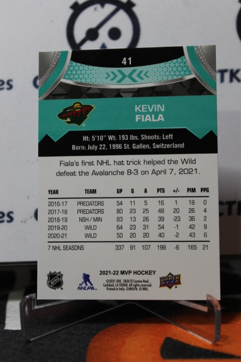 2021-22 UPPER DECK MVP KEVIN FIALA # 41  MINNESOTA WILD  NHL HOCKEY CARD