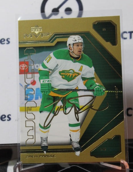 2021-22 UPPER DECK MVP ZACH PARISE # 92 MVP WATCH GOLD MINNESOTA WILD  NHL HOCKEY CARD