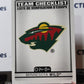 2021-22  O-PEE-CHEE TEAM CHECKLIST # 565 MINNESOTA WILD  NHL HOCKEY CARD