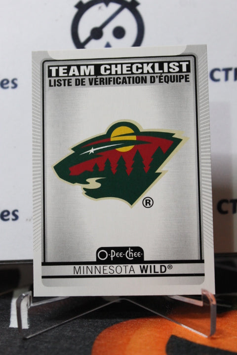 2021-22  O-PEE-CHEE TEAM CHECKLIST # 565 MINNESOTA WILD  NHL HOCKEY CARD
