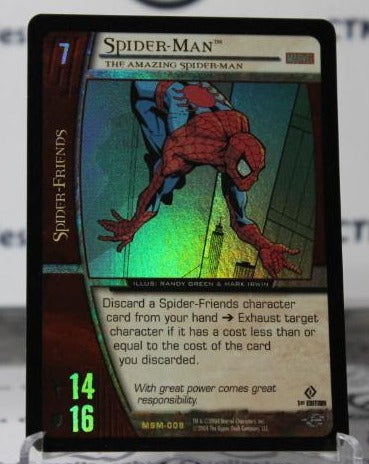 SPIDER-MAN # 7 HOLOGRAM MARVEL VS SYSTEM UPPER DECK ENTERTAINMENT NON-SPORT TRADING CARD 2004