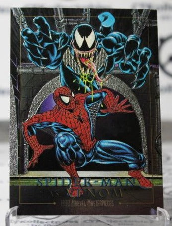 SPIDER-MAN VS VENOM # 4-D EMBOSSED MARVEL MASTERPIECES NON-SPORT TRADING CARD SKYBOX 1992