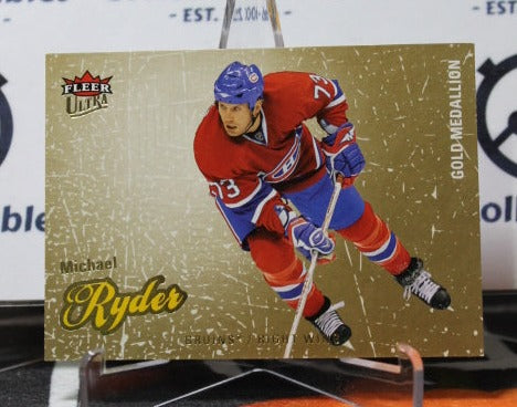 2008-09 FLEER ULTRA MICHAEL RYDER # 14  MONTREAL CANADIANS HOCKEY CARD