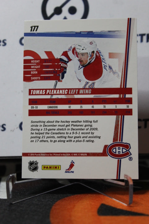 2010-11 PANINI DONRUSS TOMAS PLEKANEC # 177 MONTREAL CANADIANS HOCKEY CARD