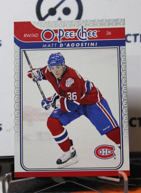 2009-10 O-PEE-CHEE MATT D'AGOSTINE # 394 MONTREAL CANADIENS HOCKEY CARD