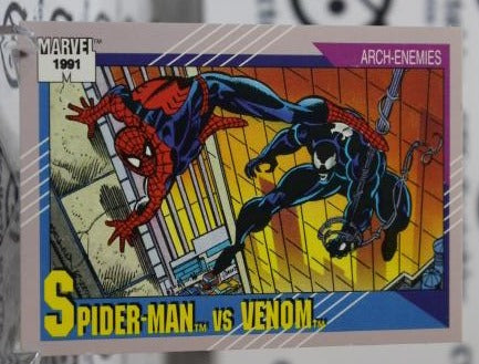 SPIDER-MAN VS VENOM # 91 MARVEL IMPEL NM SUPER HEROES NON-SPORT TRADING CARD 1991