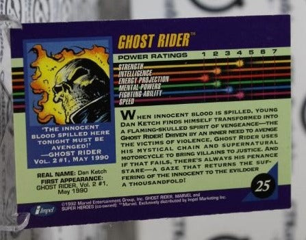 GHOST RIDER # 25 MARVEL NM  SUPER HEROES NON-SPORT TRADING CARD 1992