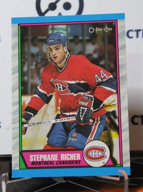 1989-90 O-PEE-CHEE STEPHANE RICHER # 153 MONTREAL CANADIENS HOCKEY CARD