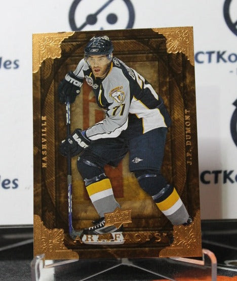 2008-09 UPPERDECK ARTIFACTS  J.P. DUMONT # 44  NASHVILLE PREDATORS NHL HOCKEY TRADING CARD