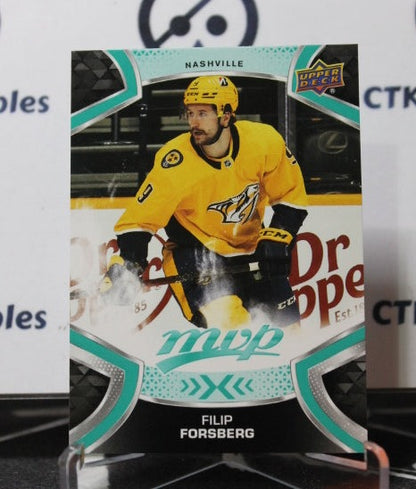 2021-22 UPPERDECK MVP FILIP FORSBERG # 184  NASHVILLE PREDATORS NHL HOCKEY TRADING CARD