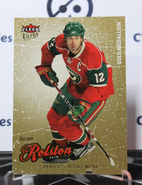 2008-09 FLEER ULTRA BRIAN ROLSTON # 46 NEW JERSEY DEVILS  NHL HOCKEY TRADING CARD