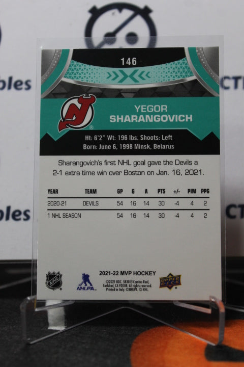 2021-22 UPPER DECK MVP YEGOR SHARANGOVICH # 146 ROOKIE NEW JERSEY DEVILS  NHL HOCKEY TRADING CARD