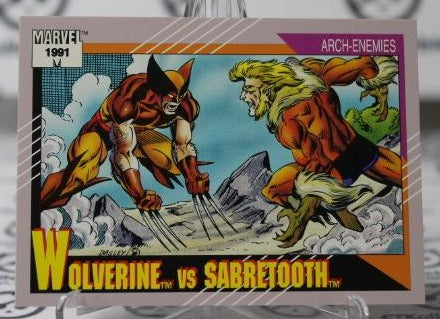 WOLVERINE VS SABRETOOTH # 93  NM X-MEN  MARVEL SUPER HEROES NON-SPORT TRADING CARD 1991