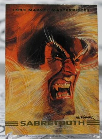 SABRETOOTH # 28 NM SKYBOX MARVEL MASTERPIECES SUPER HEROES NON-SPORT TRADING CARD 1993