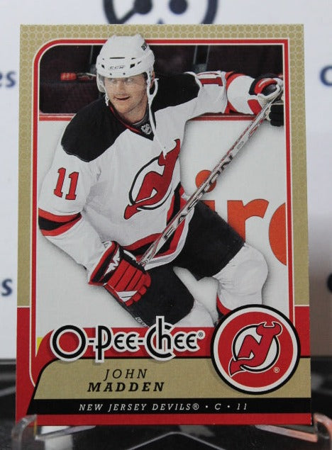 2008-09 O-PEE CHEE JOHN MADDEN # 63  NEW JERSEY DEVILS  NHL HOCKEY TRADING CARD