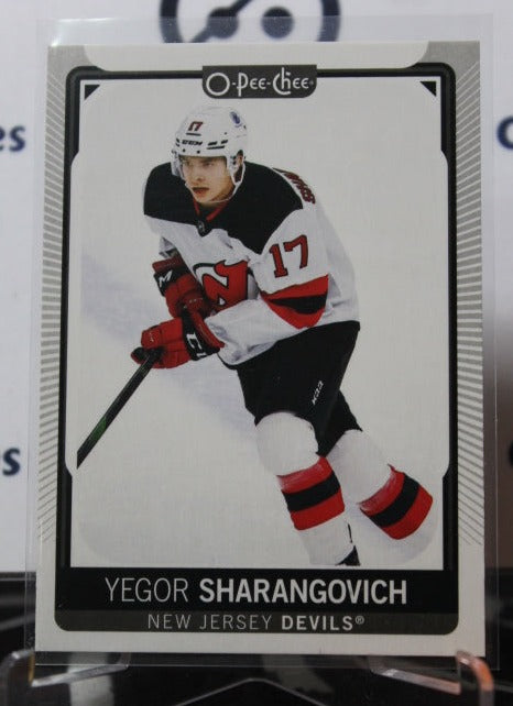 2021-22 O-PEE CHEE YEGOR SHARANGOVICH # 332 ROOKIE NEW JERSEY DEVILS  NHL HOCKEY TRADING CARD