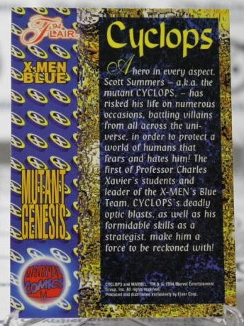 CYCLOPS MUTANT GENESIS X-MEN BLUE MARVEL '94 FLAIR NM SUPER HEROES NON-SPORT TRADING CARD IMPEL 1994