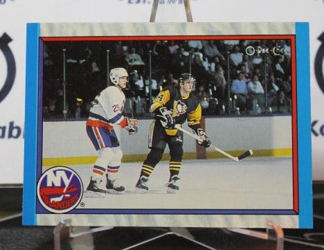 1989-90 O-PEE CHEE FINAL STANDINGS # 309 NEW YORK ISLANDERS NHL HOCKEY CARD