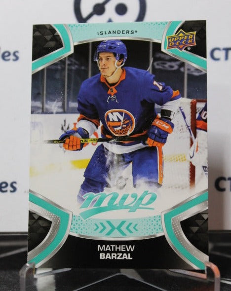 2021-22 UPPER DECK MVP MATHEW BARZAL # 13 NEW YORK ISLANDERS HOCKEY CARD