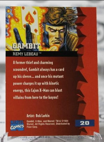 GAMBIT # 20  X-MEN '95 FLEER ULTRA MARVEL NM SUPER HEROES  NON-SPORT TRADING CARD 1994