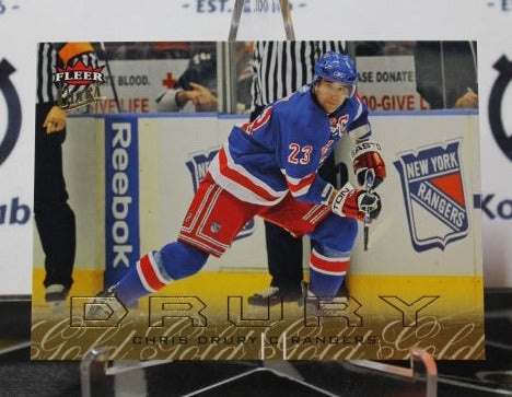 2009-10 FLEER ULTRA CHRIS DRURY # 99 NEW YORK RANGERS  NHL HOCKEY TRADING CARD