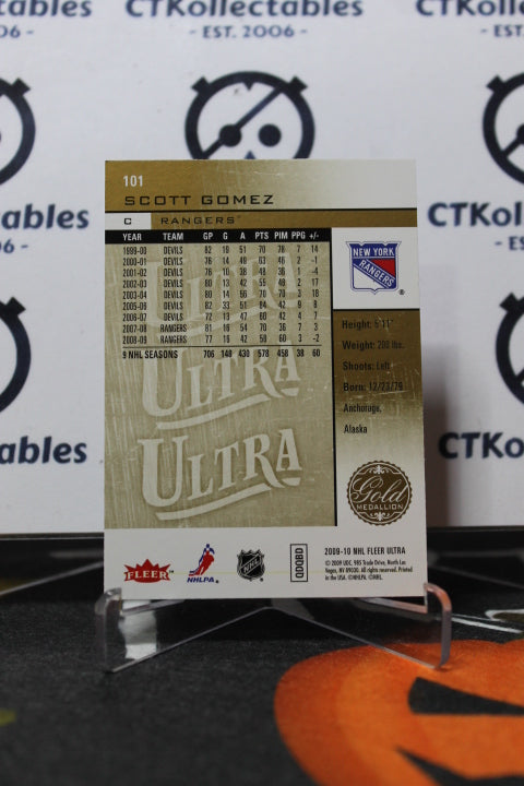 2009-10 FLEER ULTRA SCOTT GOMEZ # 101 NEW YORK RANGERS  NHL HOCKEY TRADING CARD
