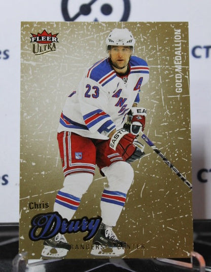 2008-09 FLEER ULTRA CHRIS DRURY # 54 NEW YORK RANGERS  NHL HOCKEY TRADING CARD
