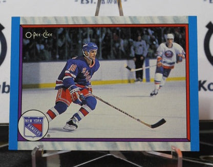 1989-90 O-PEE-CHEE FINAL STANDINGS  # 310 NEW YORK RANGERS  NHL HOCKEY CARD