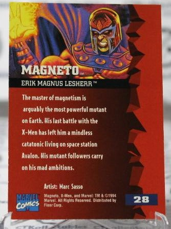 MAGNETO # 28  X-MEN MARVEL '95 FLEER ULTRA  NM SUPER HEROES  NON-SPORT TRADING CARD 1994