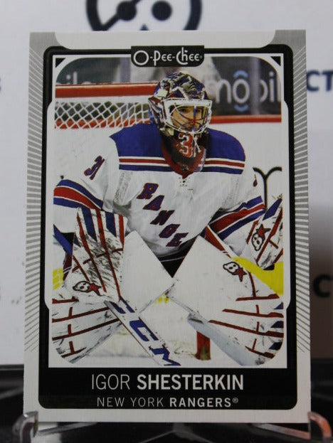 2021-22  O-PEE-CHEE IGOR SHESTERKIN  # 373  NEW YORK RANGERS  NHL HOCKEY CARD