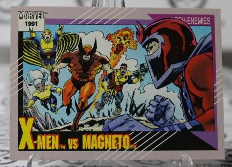 X-MEN VS MAGNETO # 125  MARVEL NM SUPER HEROES  NON-SPORT TRADING CARD IMPEL 1991