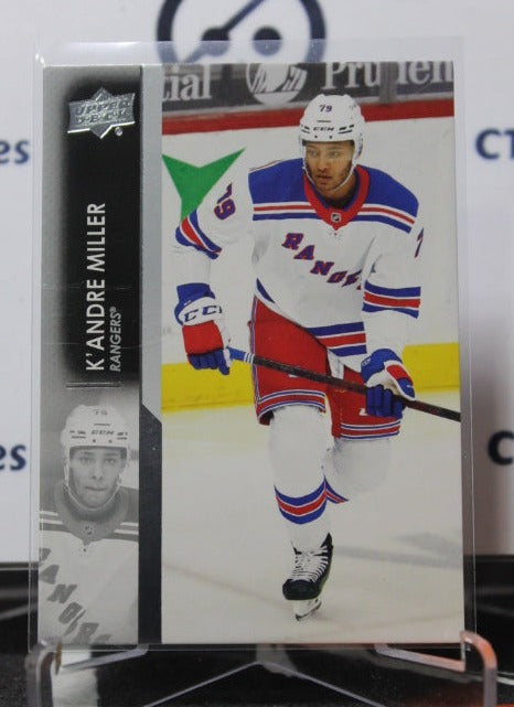 2021-22  UPPER DECK K'ANDRE MILLER  # 124  NEW YORK RANGERS  NHL HOCKEY CARD