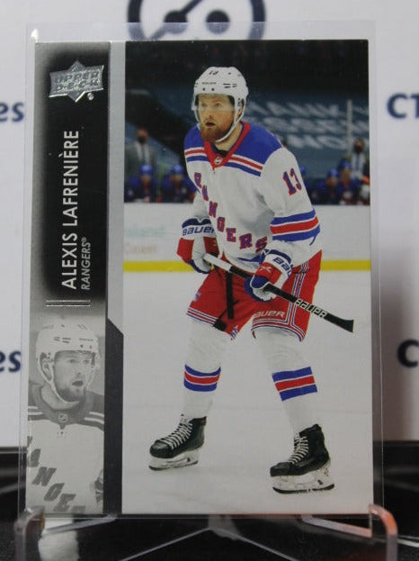 2021-22  UPPER DECK ALEXIS LAFRENIERE  # 123  NEW YORK RANGERS  NHL HOCKEY CARD