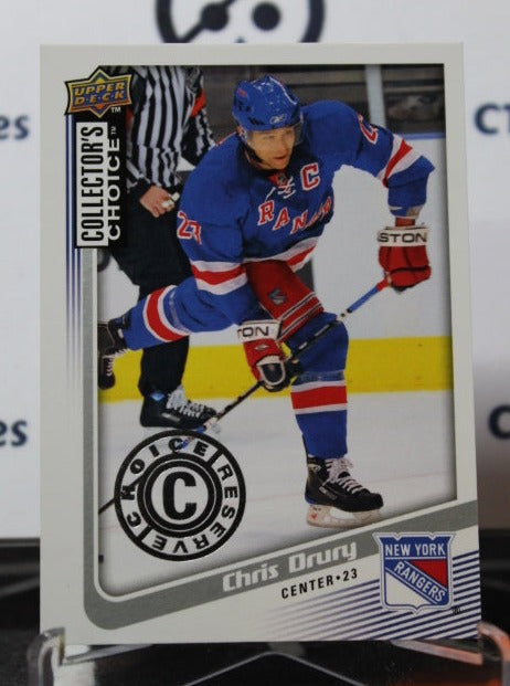 2009-10 UPPER DECK CHRIS DRURY # 117 CHOICE   NEW YORK RANGERS  NHL HOCKEY CARD