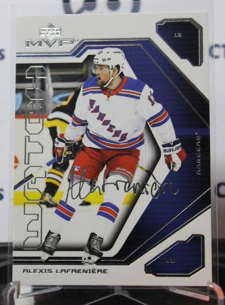 2021-22 UPPER DECK MVP ALEXIS LAFRENIERE # 91 MVP WATCH   NEW YORK RANGERS  NHL HOCKEY CARD