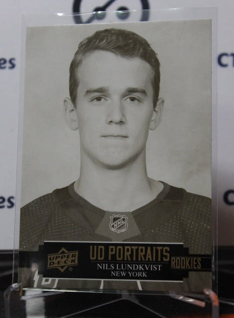 2021-22 UPPER DECK NILS LUNDKVIST # P-48 UD PORTRAITS ROOKIE   NEW YORK RANGERS  NHL HOCKEY CARD
