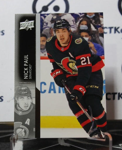 2021-22 UPPER DECK NICK PAUL # 377  OTTAWA SENATORS HOCKEY CARD