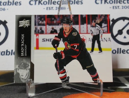 2021-22 UPPER DECK BRADY TKACHUK # 378  OTTAWA SENATORS HOCKEY CARD