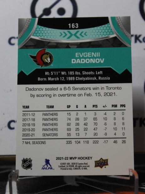 2021-22 UPPER DECK MVP EVGENII DADONOV # 163  OTTAWA SENATORS HOCKEY CARD