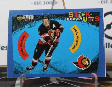 1997-98 UPPER DECK DANIEL ALFREDSSON # SU11  STICK-UMS OTTAWA SENATORS HOCKEY CARD