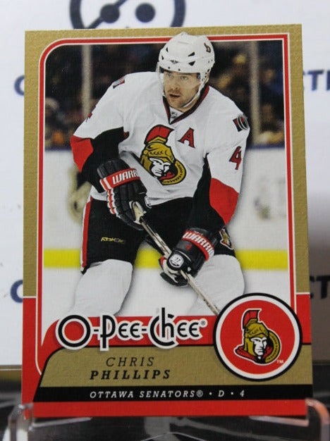 2008-09 O-PEE-CHEE CHRIS PHILLIPS # 439 OTTAWA SENATORS NHL HOCKEY CARD