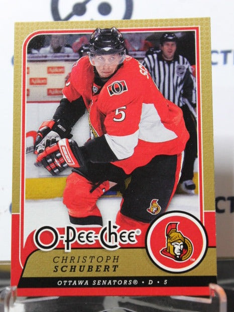 2008-09 O-PEE-CHEE CHRISTOPH SCHUBERT # 341 OTTAWA SENATORS NHL HOCKEY CARD