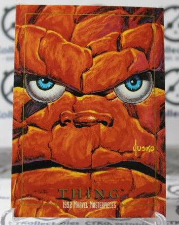THE THING # 91 FANTASTIC FOUR MARVEL MASTERPIECES SUPER HEROES  NON-SPORT TRADING CARD SKYBOX 1992 MINOR WEAR
