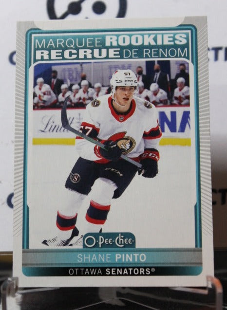 2021-22 O-PEE-CHEE SHANE PINTO # 530 MARQUEE ROOKIE OTTAWA SENATORS NHL HOCKEY CARD