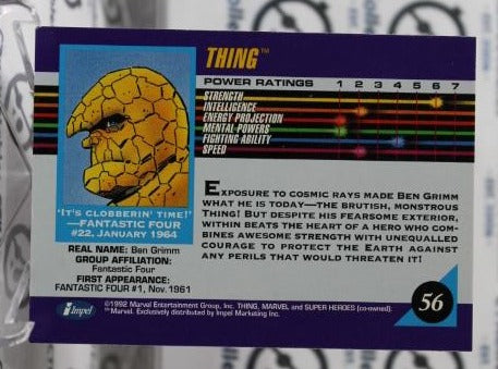 THE THING # 56 FANTASTIC FOUR MARVEL SUPER HEROES NM NON-SPORT TRADING CARD IMPEL 1992